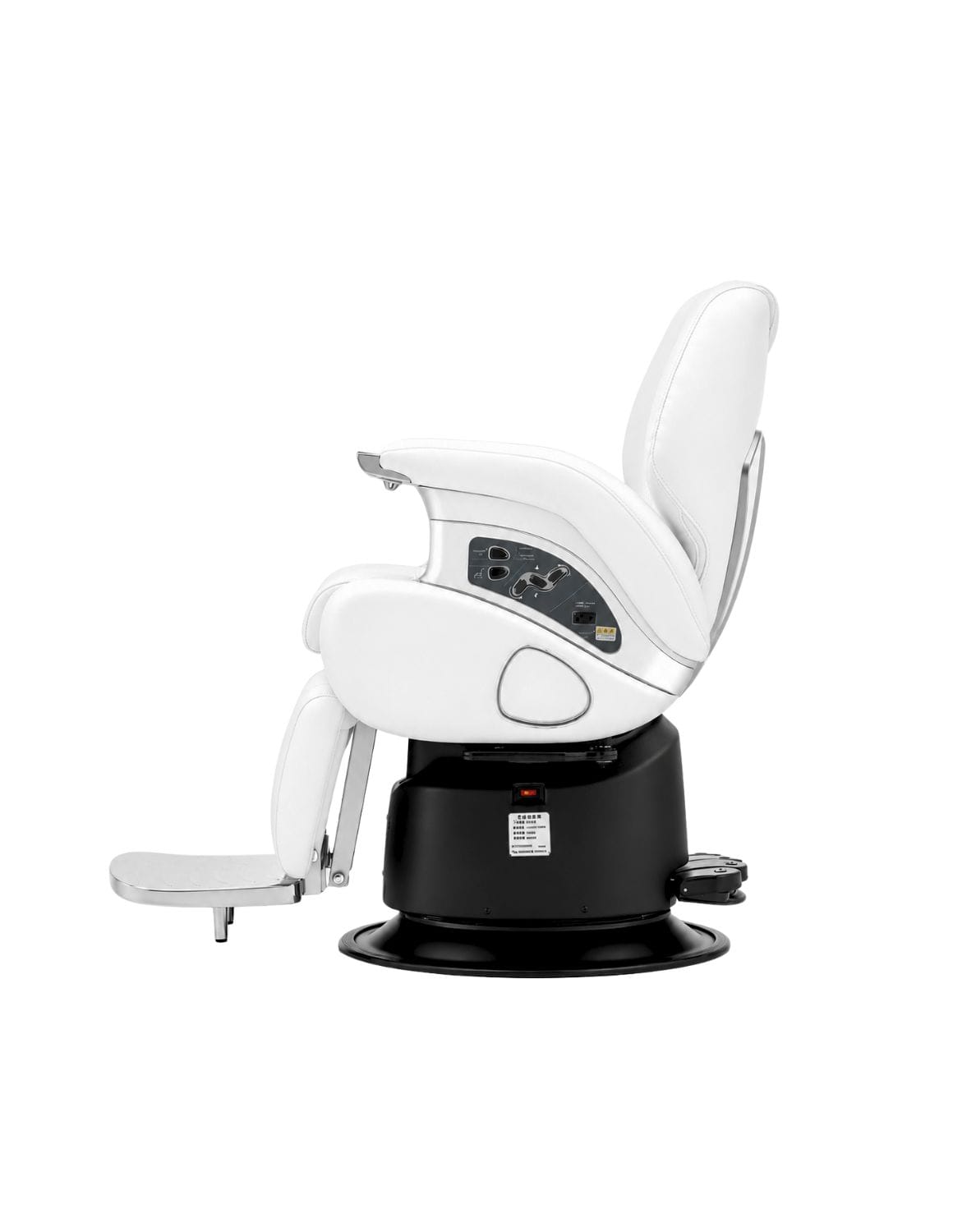 JBS e-Prestige 1.0 Weiß — Vollelektrischer Barberstuhl & Friseurstuhl mit elektrischer Höhenverstellung, elektrischer Neigung & Memory-Funktion | Premium-Stuhl für Barbershop, Friseursalon & Studio