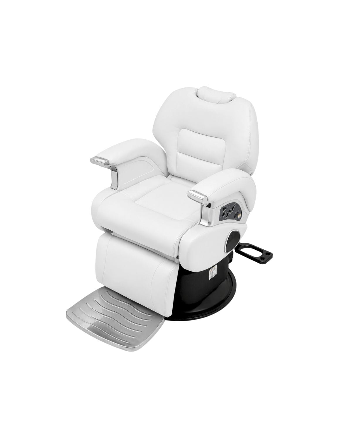 JBS e-Prestige 1.0 Weiß — Vollelektrischer Barberstuhl & Friseurstuhl mit elektrischer Höhenverstellung, elektrischer Neigung & Memory-Funktion | Premium-Stuhl für Barbershop, Friseursalon & Studio