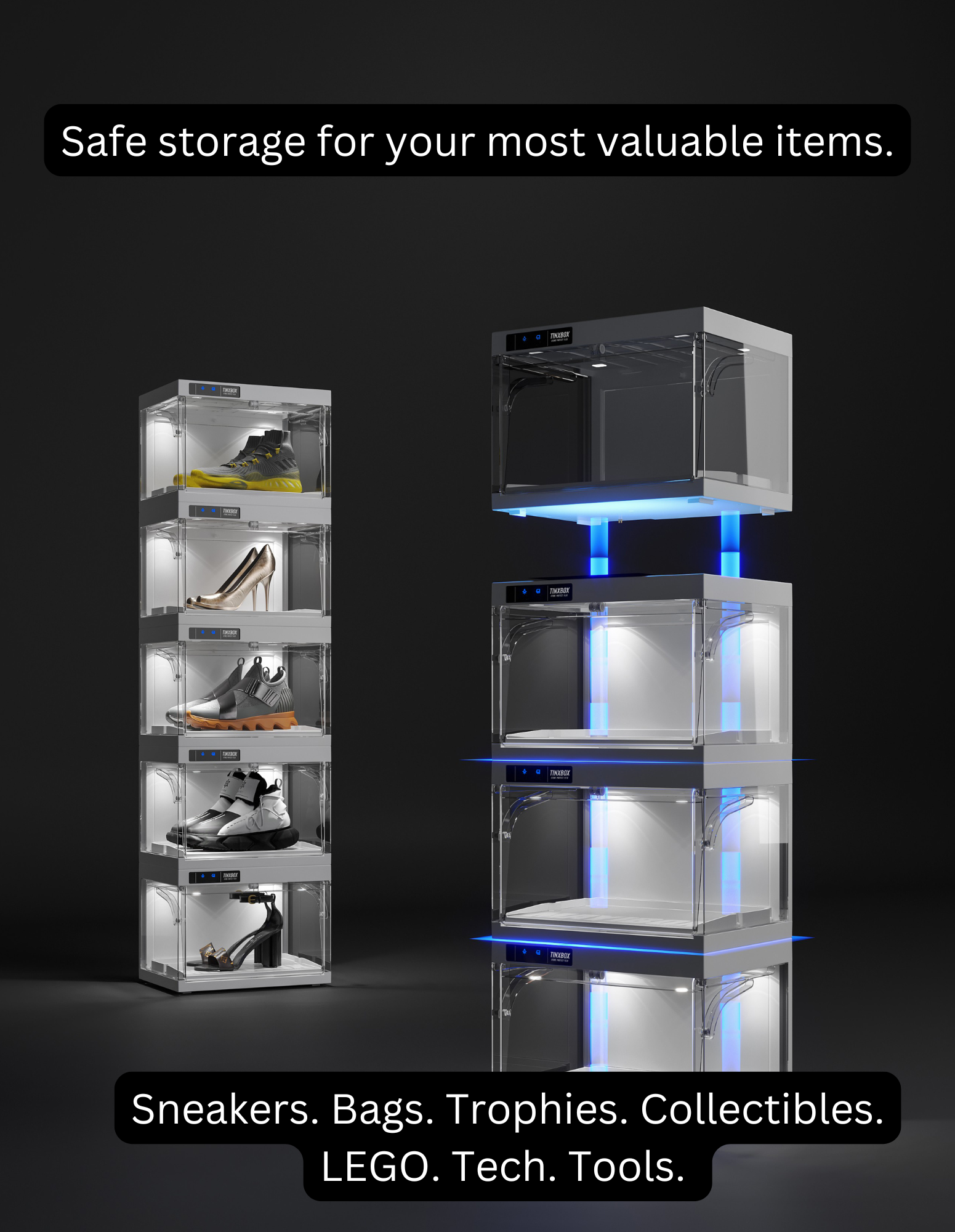 TINXBOX™ – Smart Display Case for Sneakers, Collectibles & More