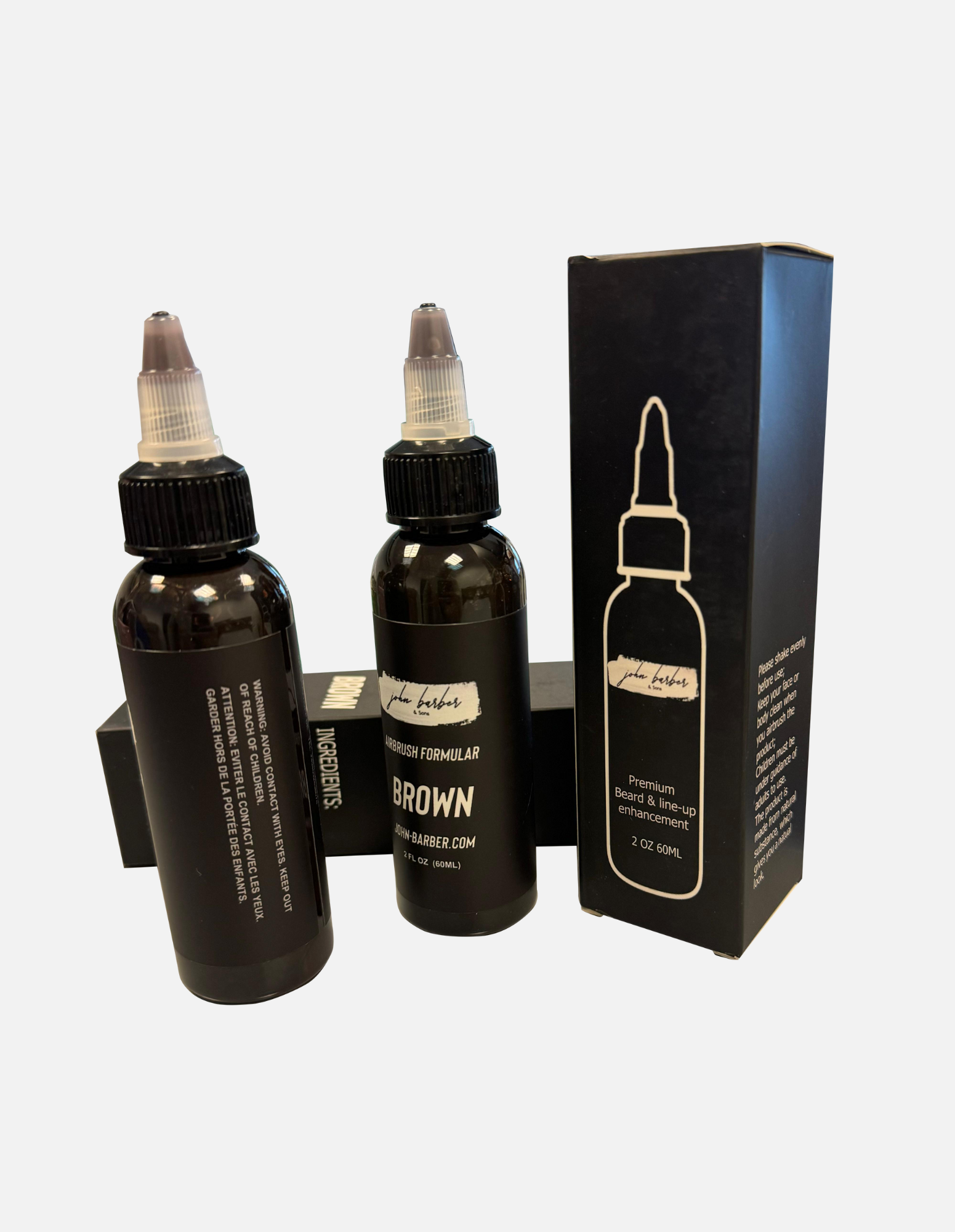 Airbrush Line-Up Farbe Enhancement Sprüh Temporäre Haar Farbe Braun & Schwarz 60ml