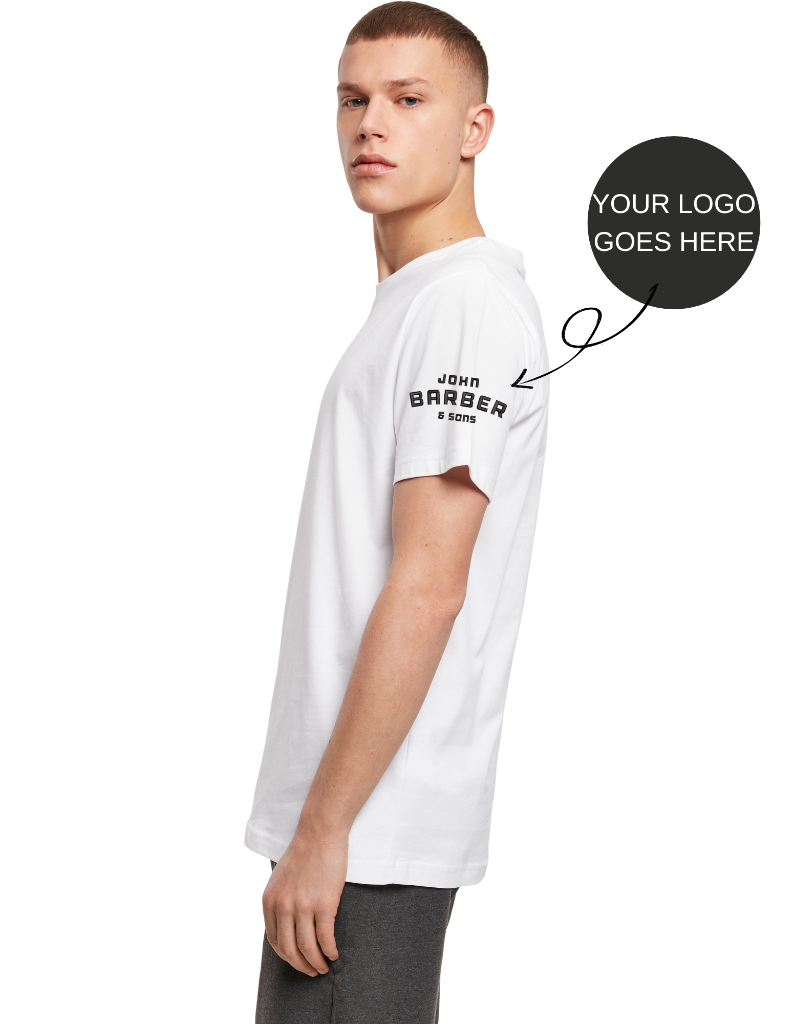 Eco-friendly round-neck T-shirt with your logo