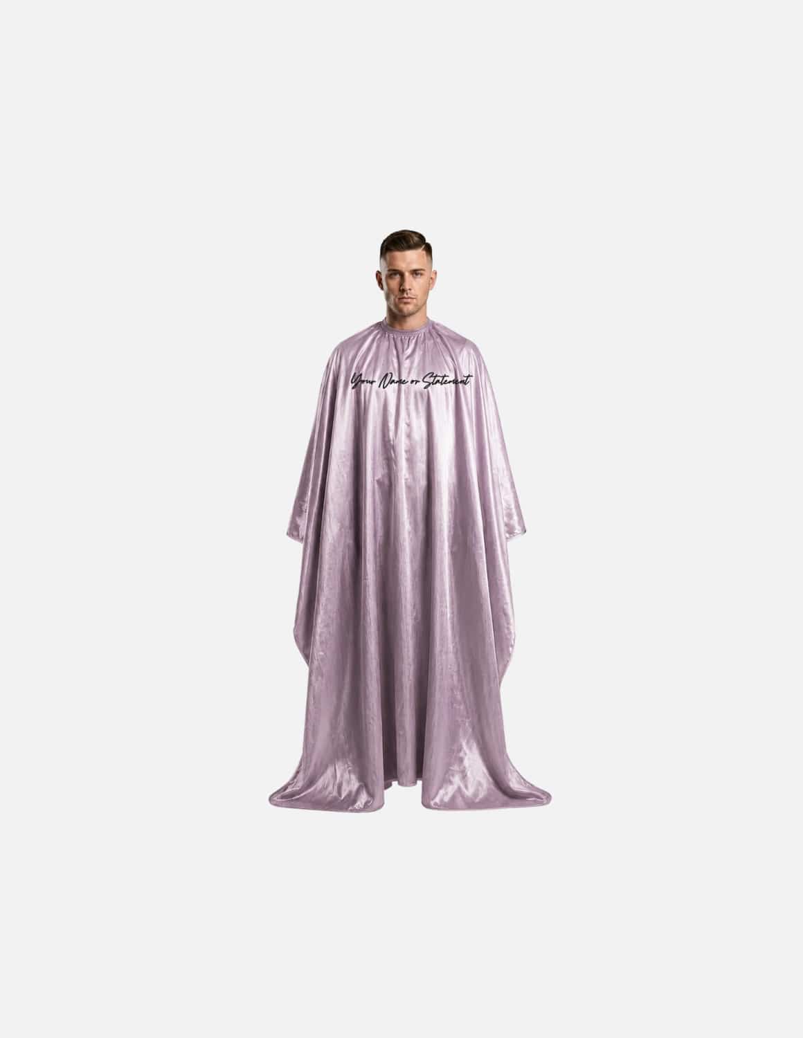 Premium Satin Barber Cape in Silk Look – Embroidered with Your Logo | Hairdressing Cape & Satin Cape