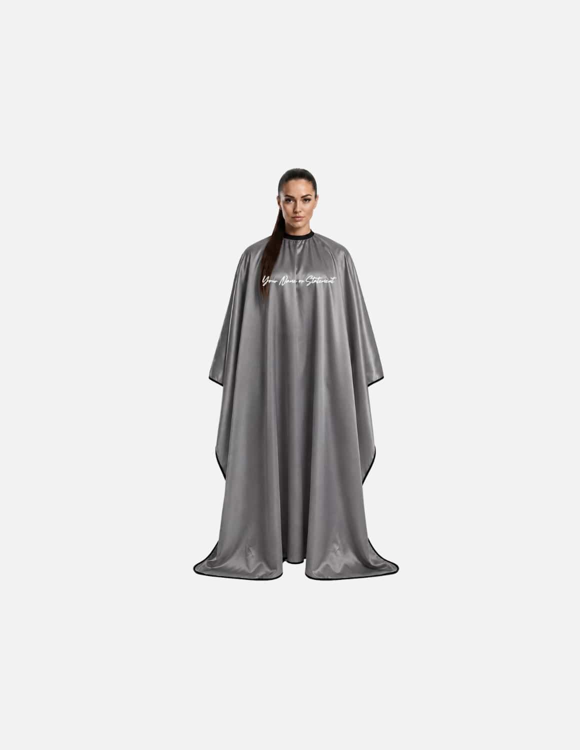 Premium Satin Barber Cape in Silk Look – Embroidered with Your Logo | Hairdressing Cape & Satin Cape