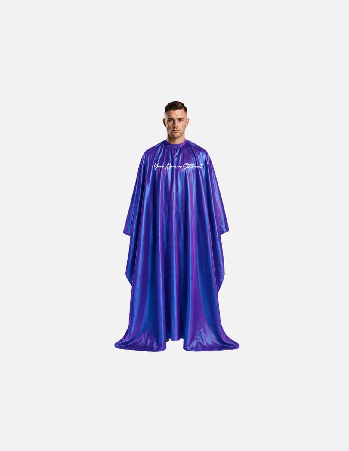 Premium Satin Barber Cape in Silk Look – Embroidered with Your Logo | Hairdressing Cape & Satin Cape