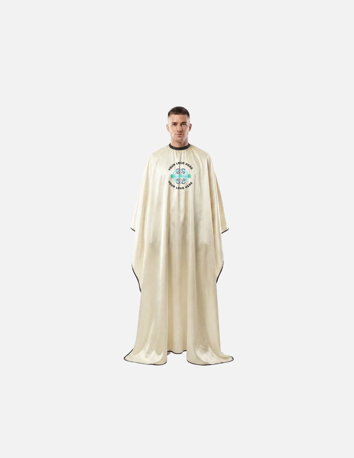 Premium Satin Barber Cape in Silk Look – Embroidered with Your Logo | Hairdressing Cape & Satin Cape