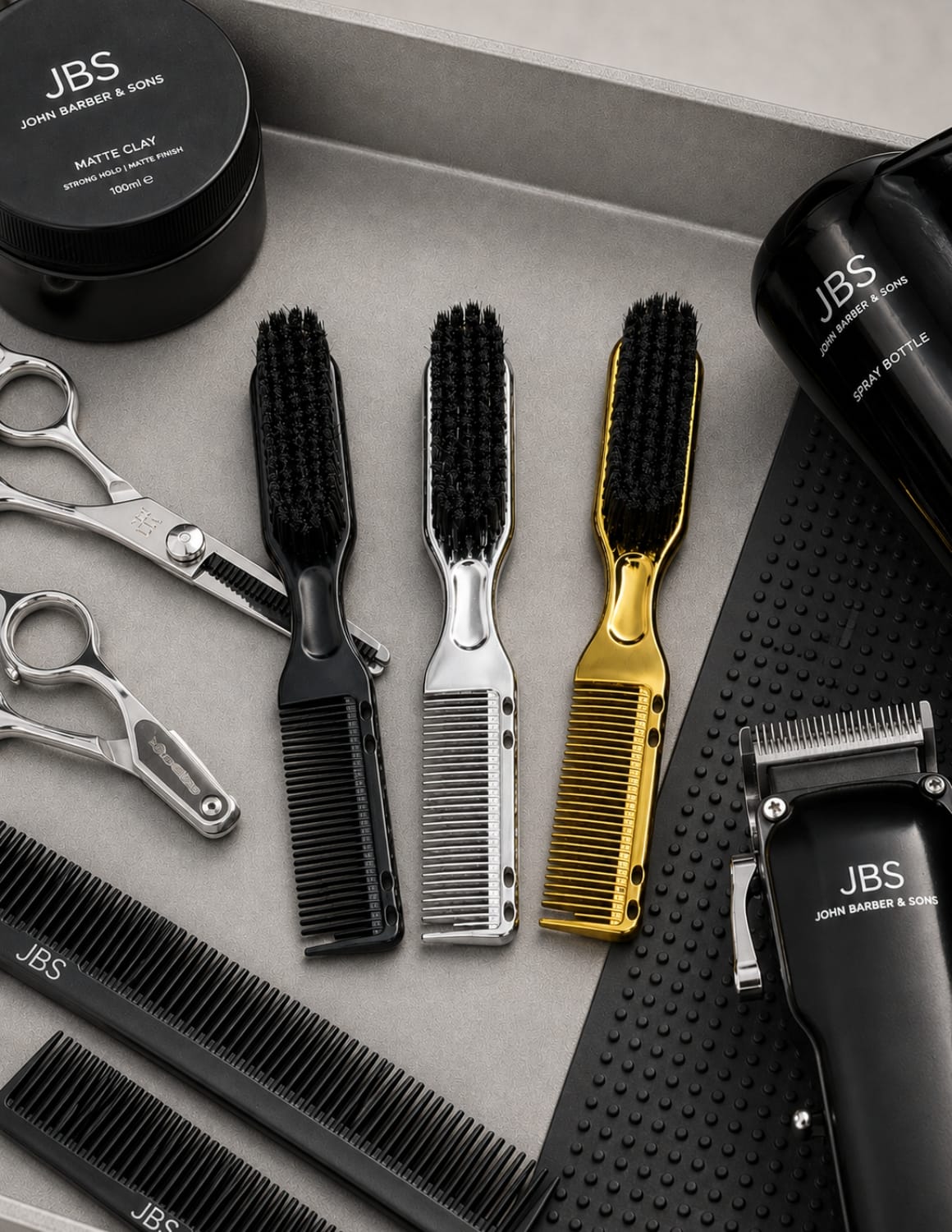 Fade Brush 2-in-1 – Barber Bürste & Kamm in einem, ergonomisch | JBS Brush Comb