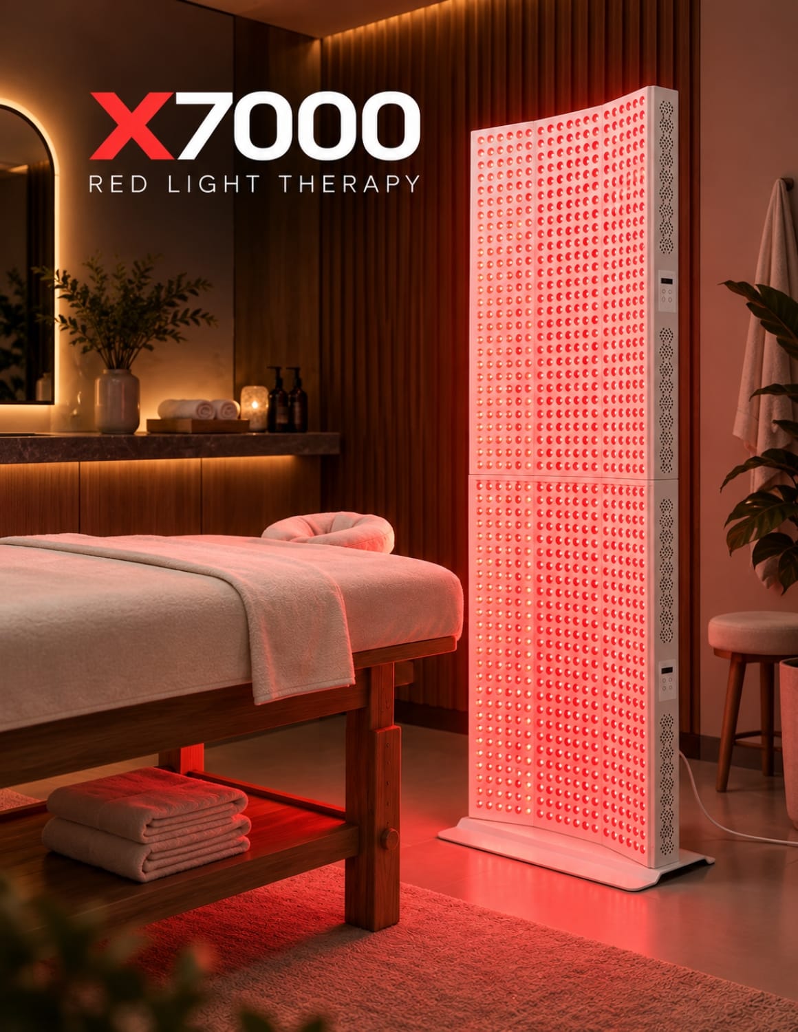 لوحة الضوء الأحمر X7000 — لكامل الجسم بالإضافة إلى تغطية جانبية