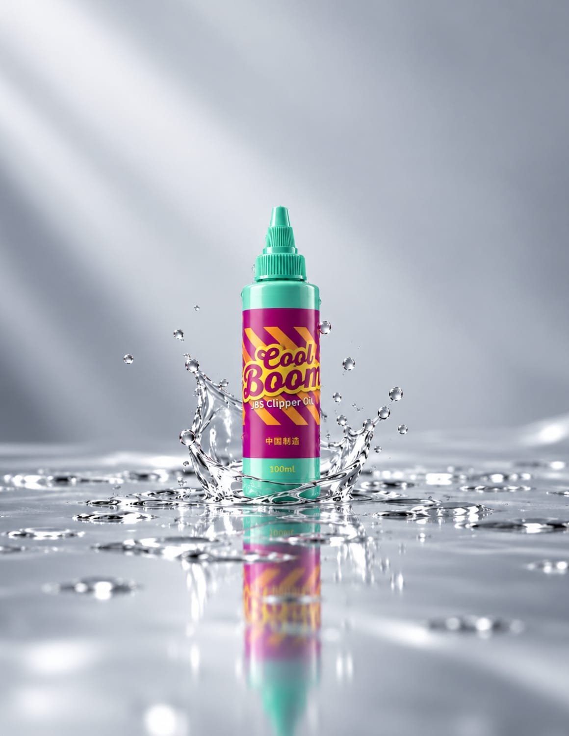 JBS Cool Boom olej na strojky — Univerzální olej na čepele pro clippery, zastřihovače a strojky na vlasy | Olej na strojky pro barbery a kadeřníky, 100 ml
