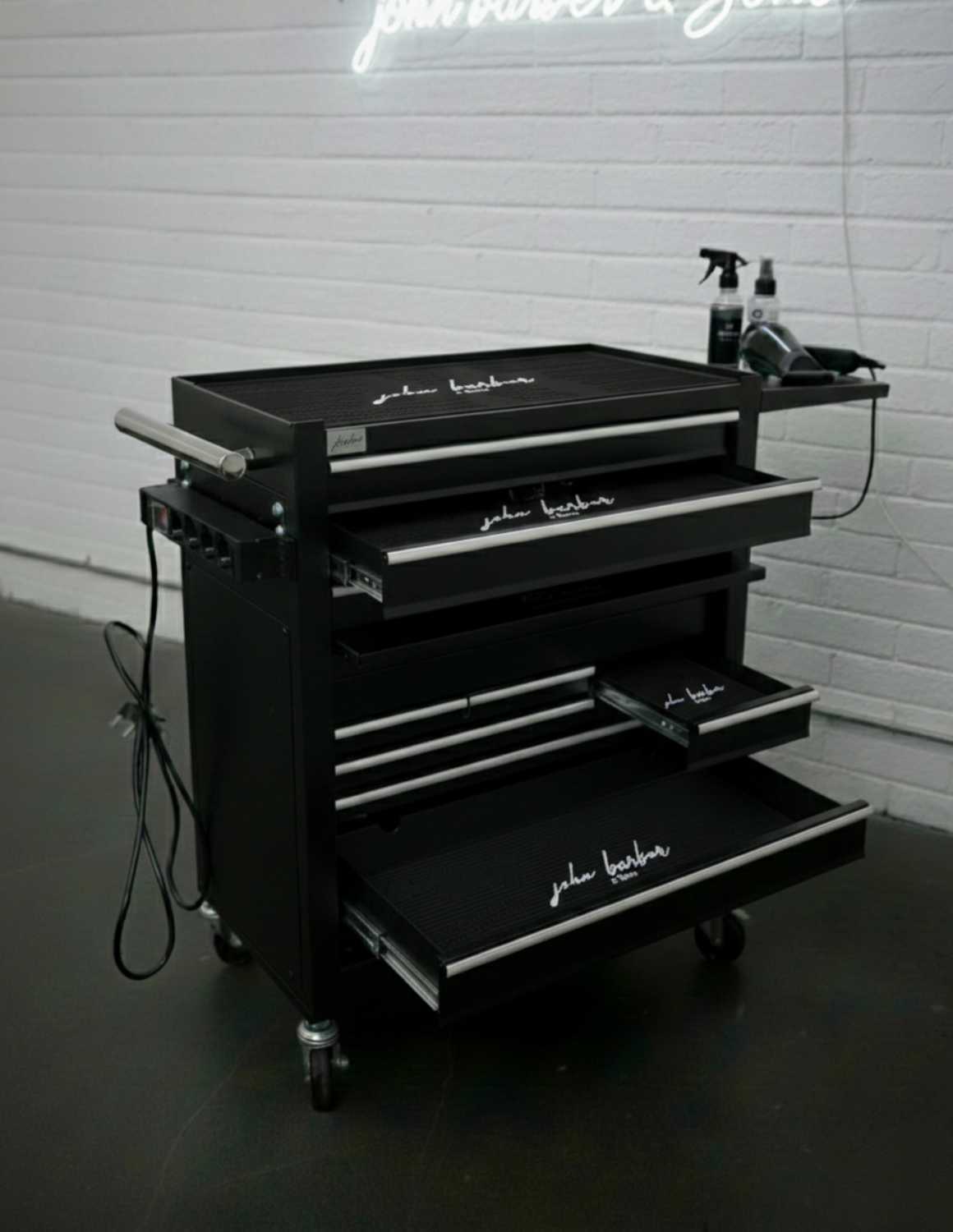 BARBER TROLLEY PRO – Κινητό καρότσι σε διάφορα χρώματα – Απολύμανση UV – Καρότσι κουρείου