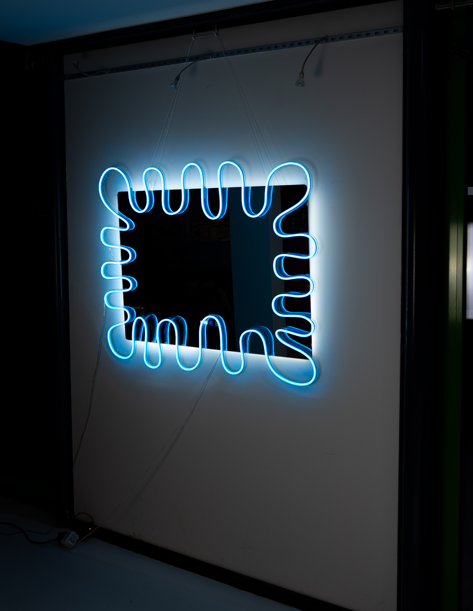 Neon Splash Mirror Frame with or without Mirror for Barbershops & Salons – Inspired by Barber Nils Studio