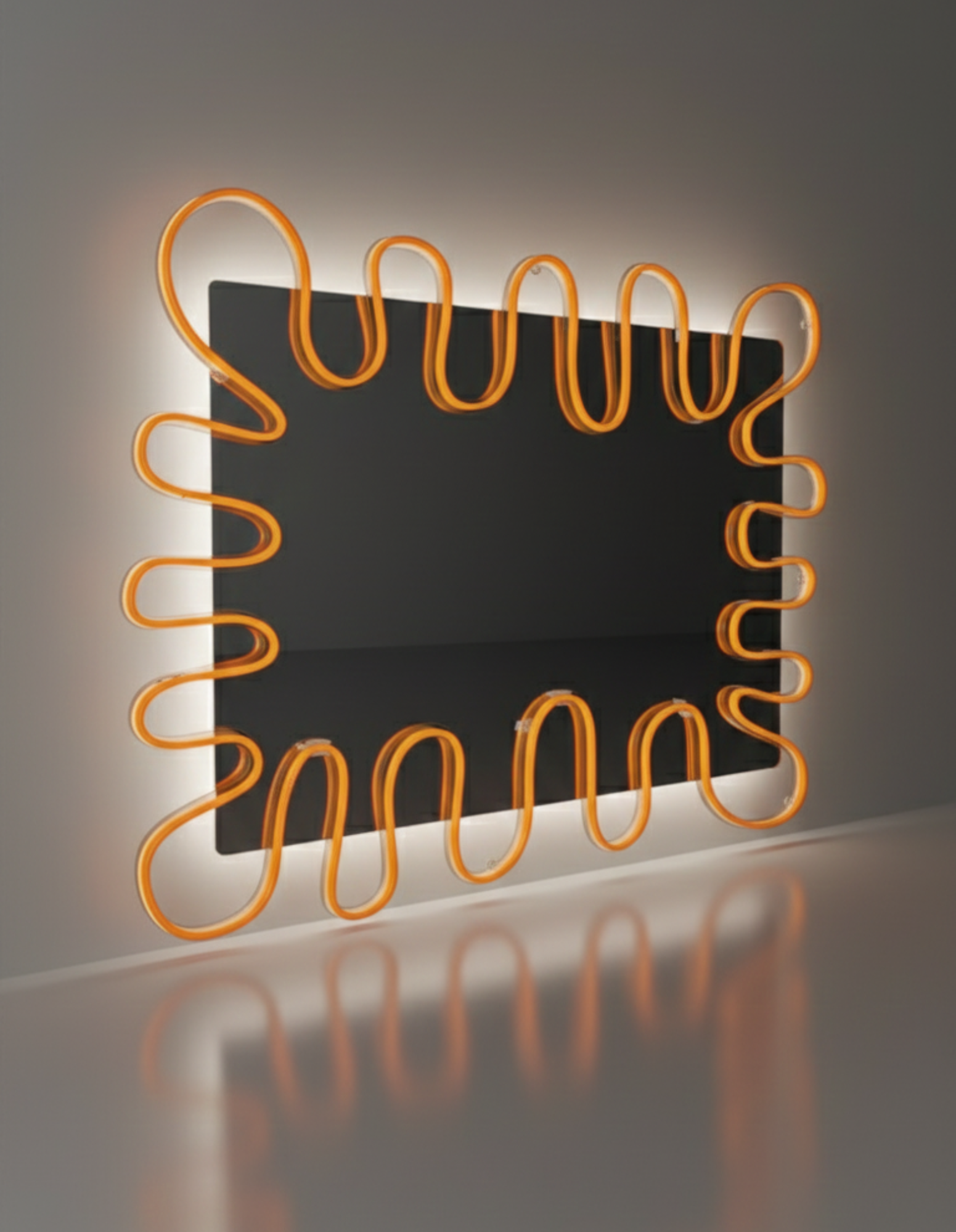 Neon Splash Mirror Frame with or without Mirror for Barbershops & Salons – Inspired by Barber Nils Studio