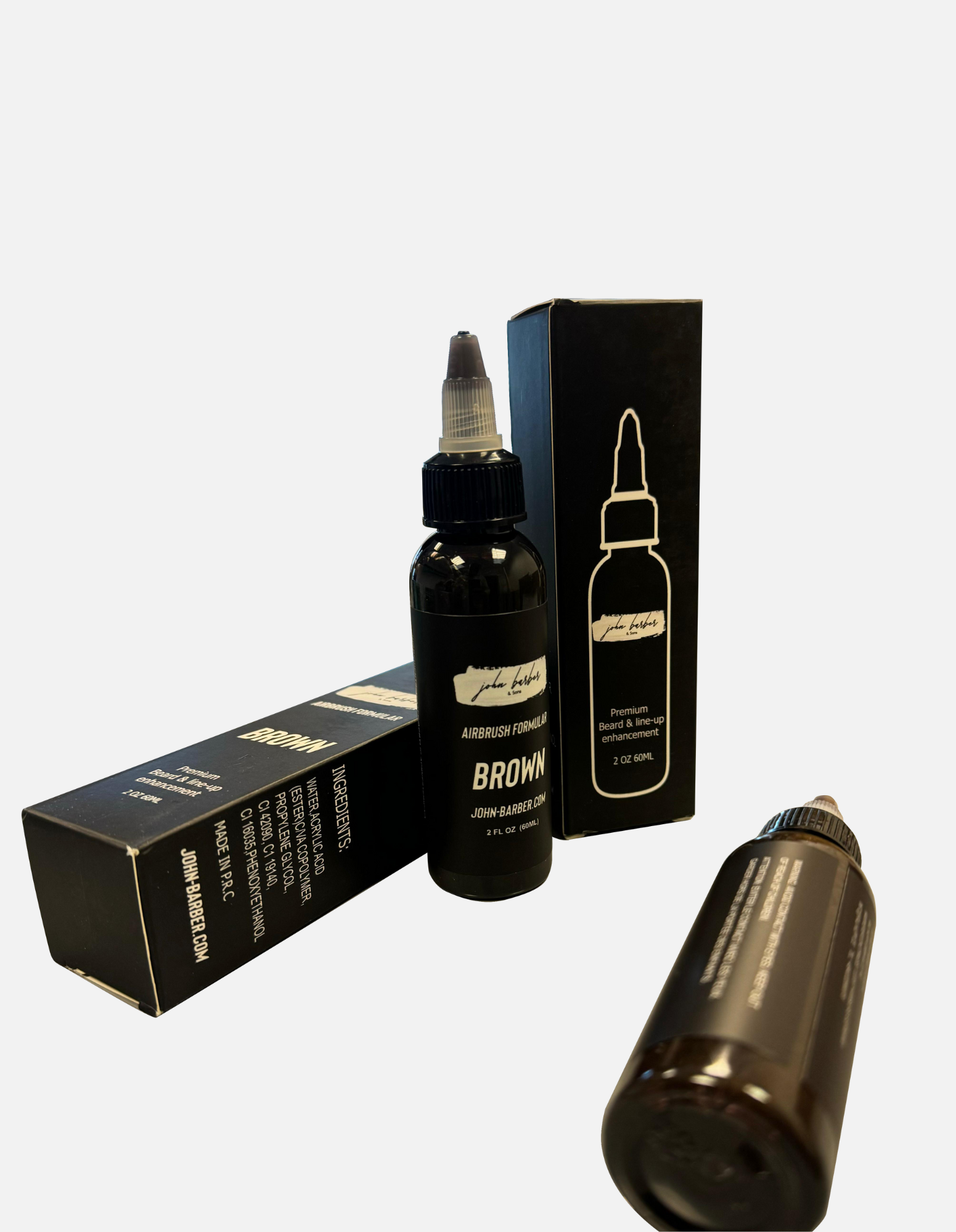 Airbrush Line-Up Farbe Enhancement Sprüh Temporäre Haar Farbe Braun & Schwarz 60ml