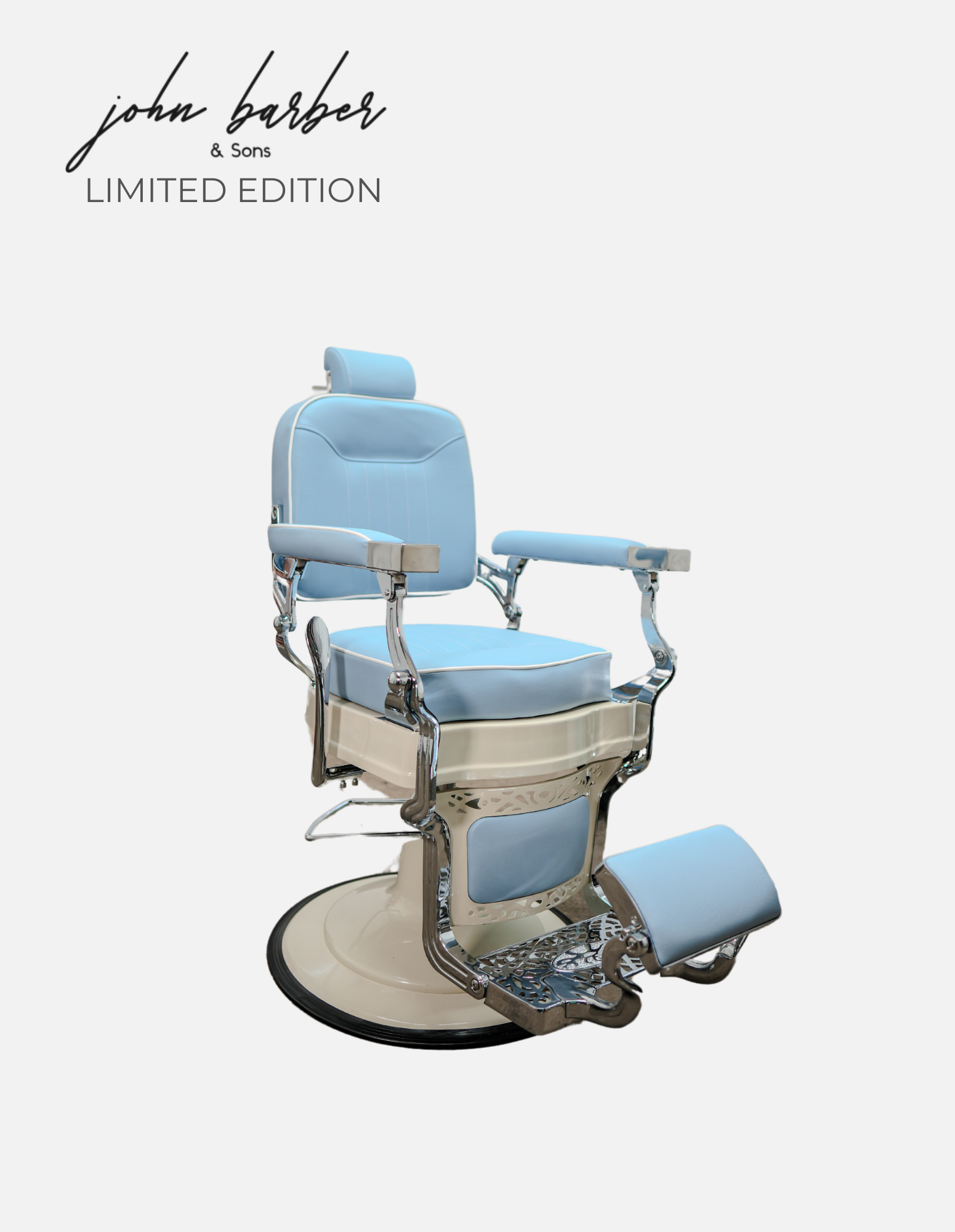 Retroria light blue barber chair LIMITED EDITION