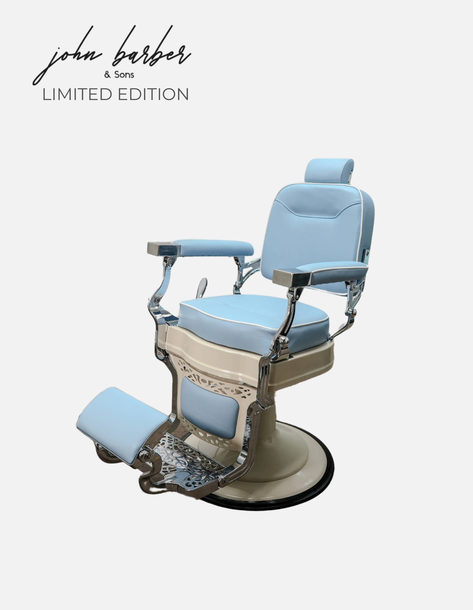 Retroria light blue barber chair LIMITED EDITION