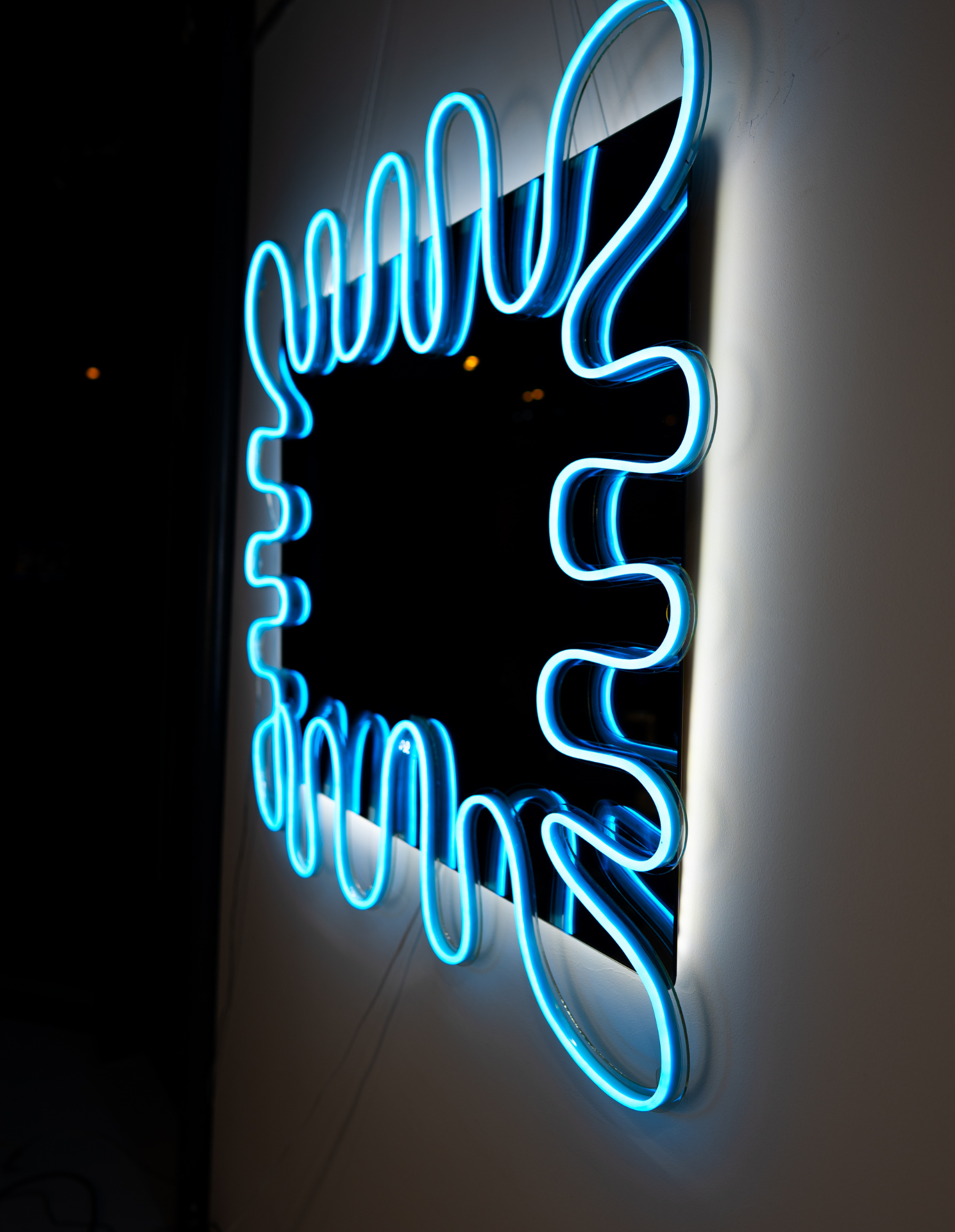 Neon Splash Mirror Frame with or without Mirror for Barbershops & Salons – Inspired by Barber Nils Studio