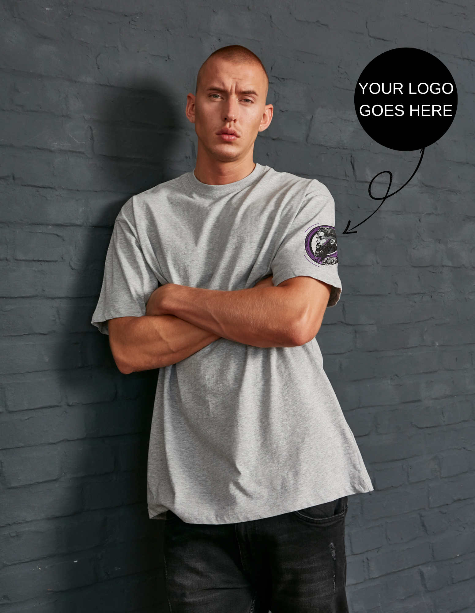 Premium jersey T-shirt with your logo