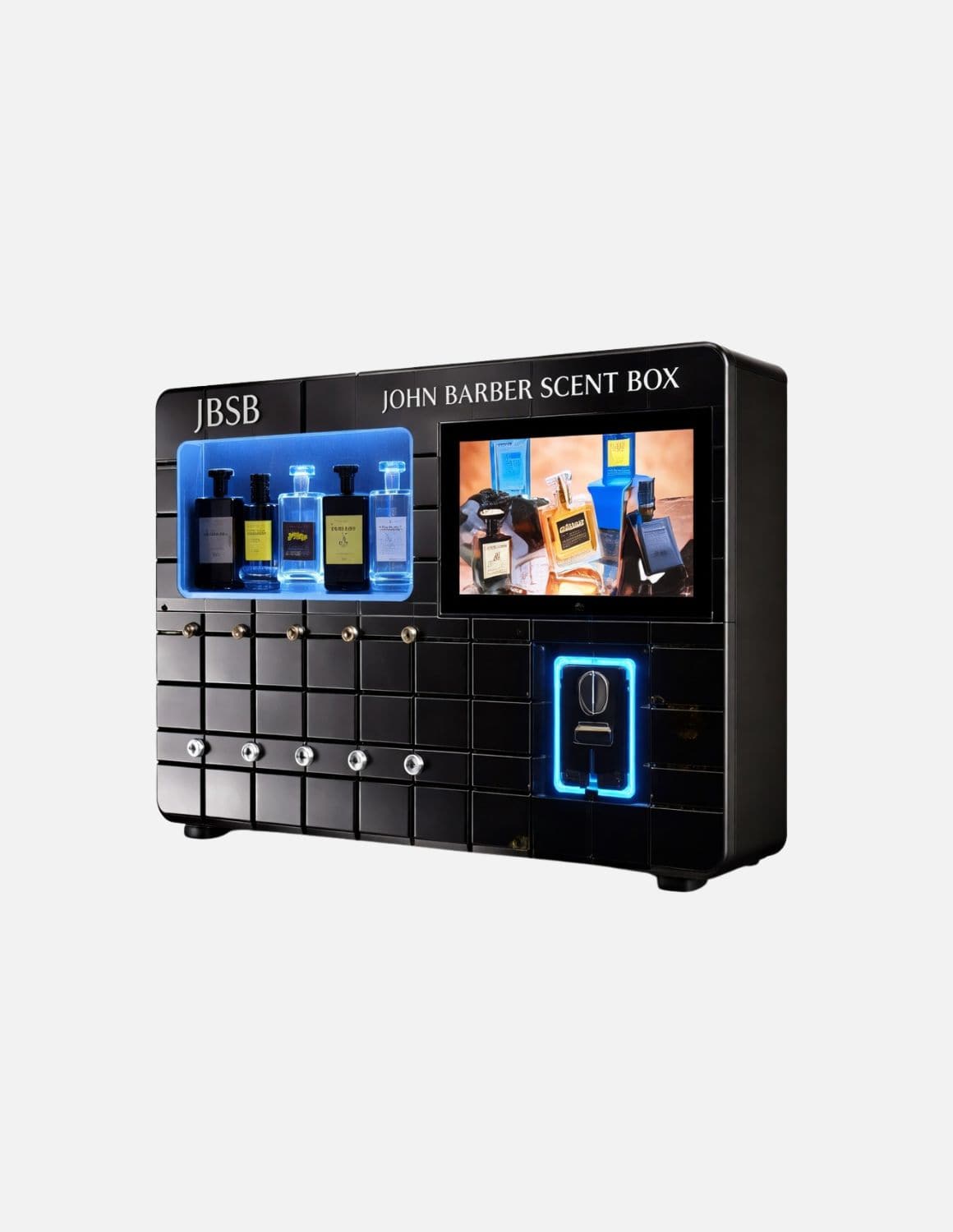 John Barber Scent Box (JBSB) – Perfume Vending Machine – Automated Sal