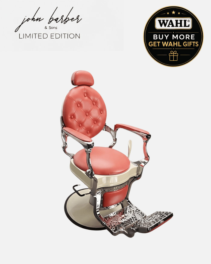 Kadernícke kreslo Red Velvet LIMITED EDITION