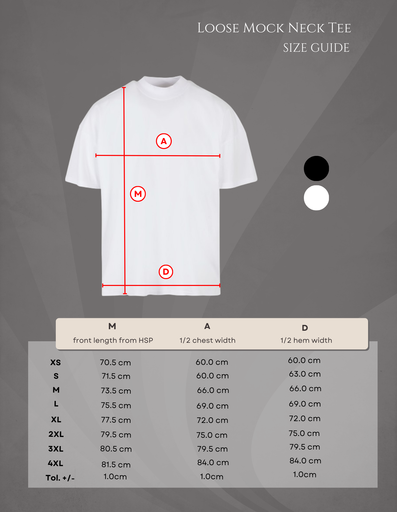 Store T-shirt with "mock neck" collar with your logo