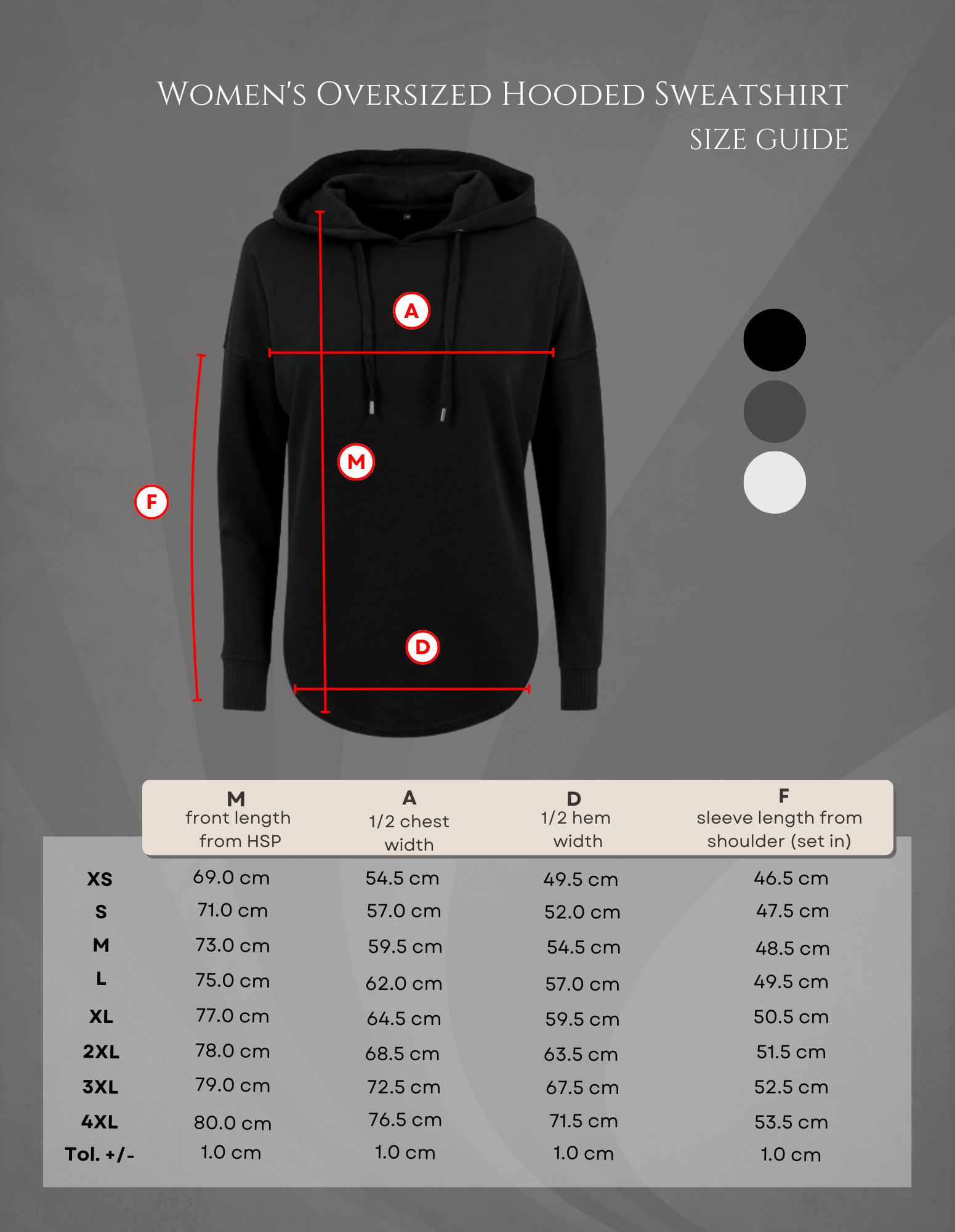 Loose ladies hoodie for your store, studio or salon with your logo