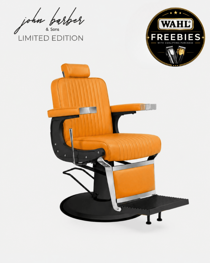 New School Kappersstoel Oranje Limited Edition