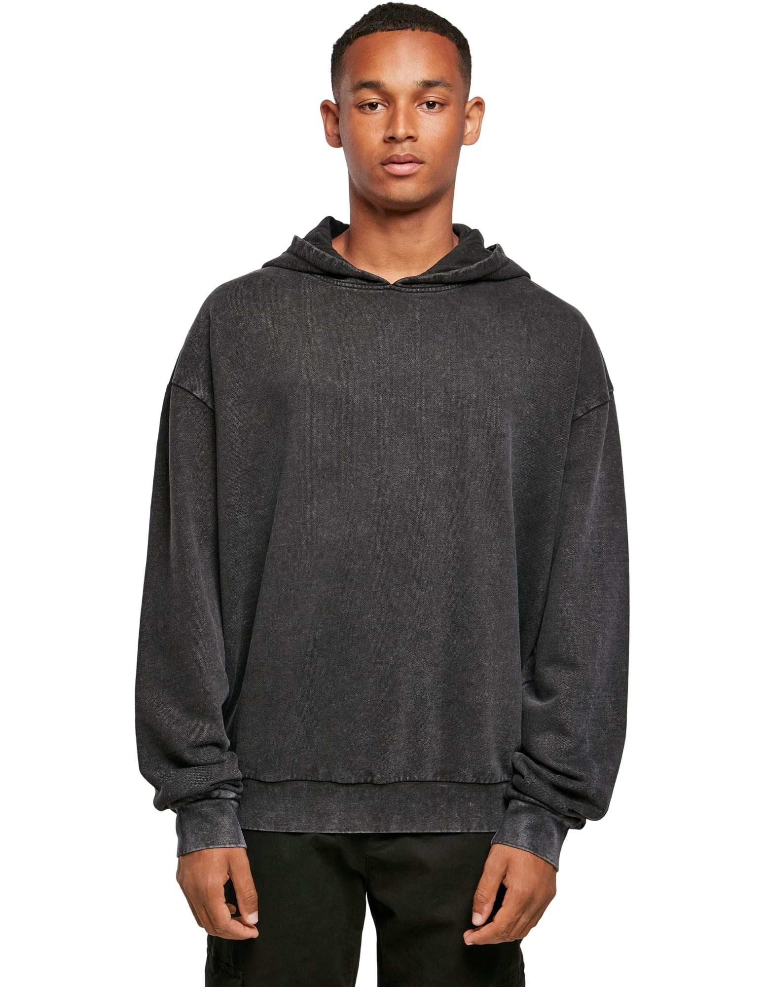 Oversized hoodie in "acid washed" style with your logo