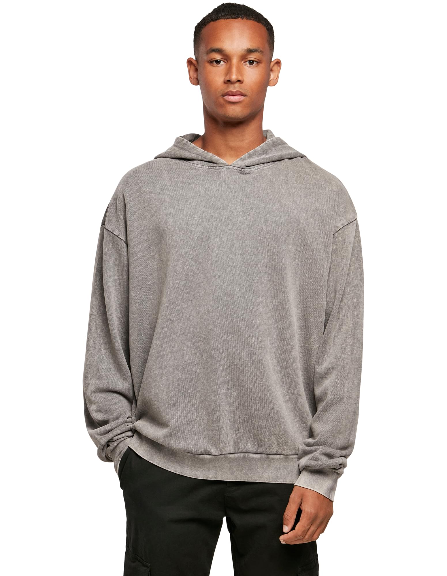 Oversized hoodie in "acid washed" style with your logo