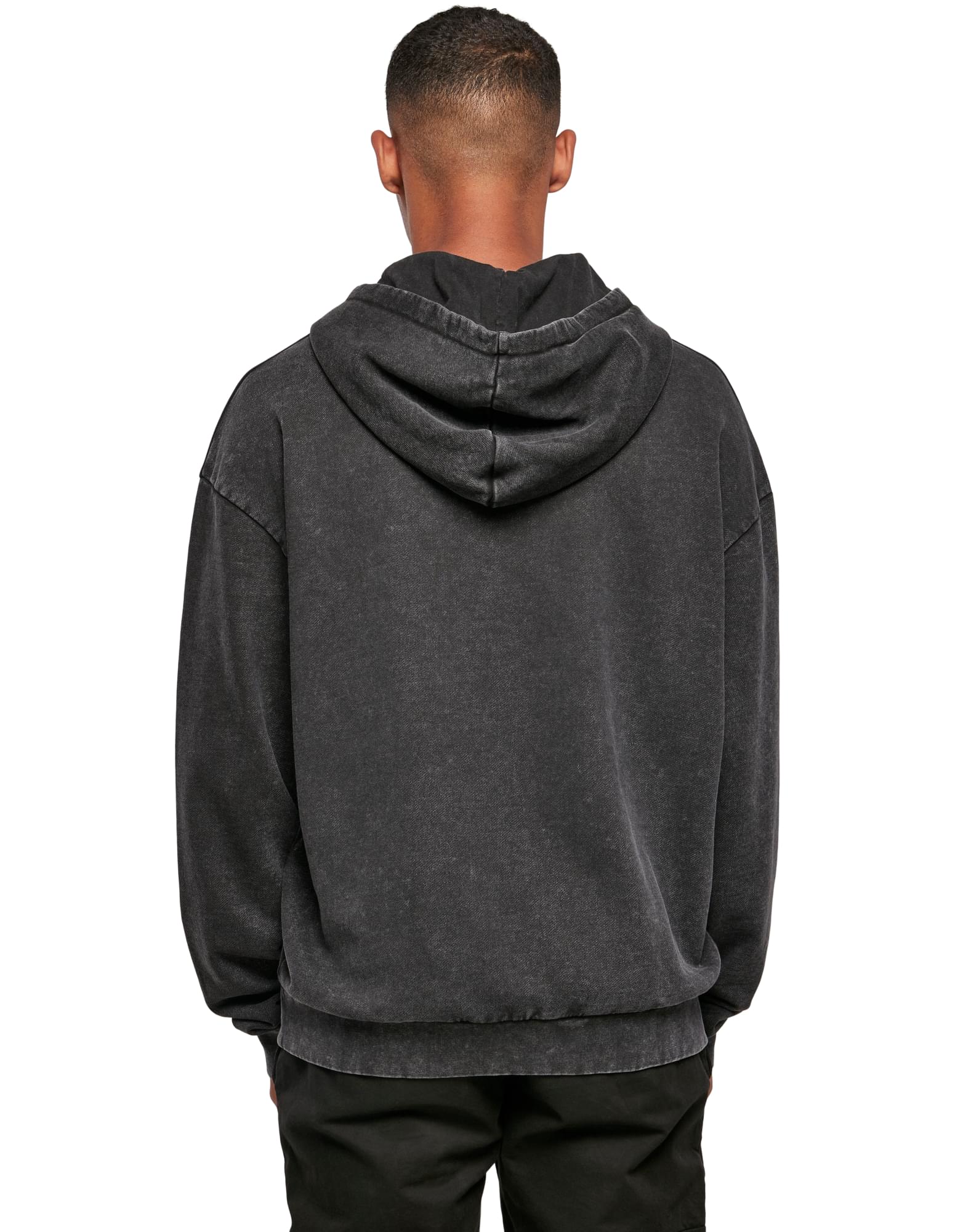 Oversized hoodie in "acid washed" style with your logo