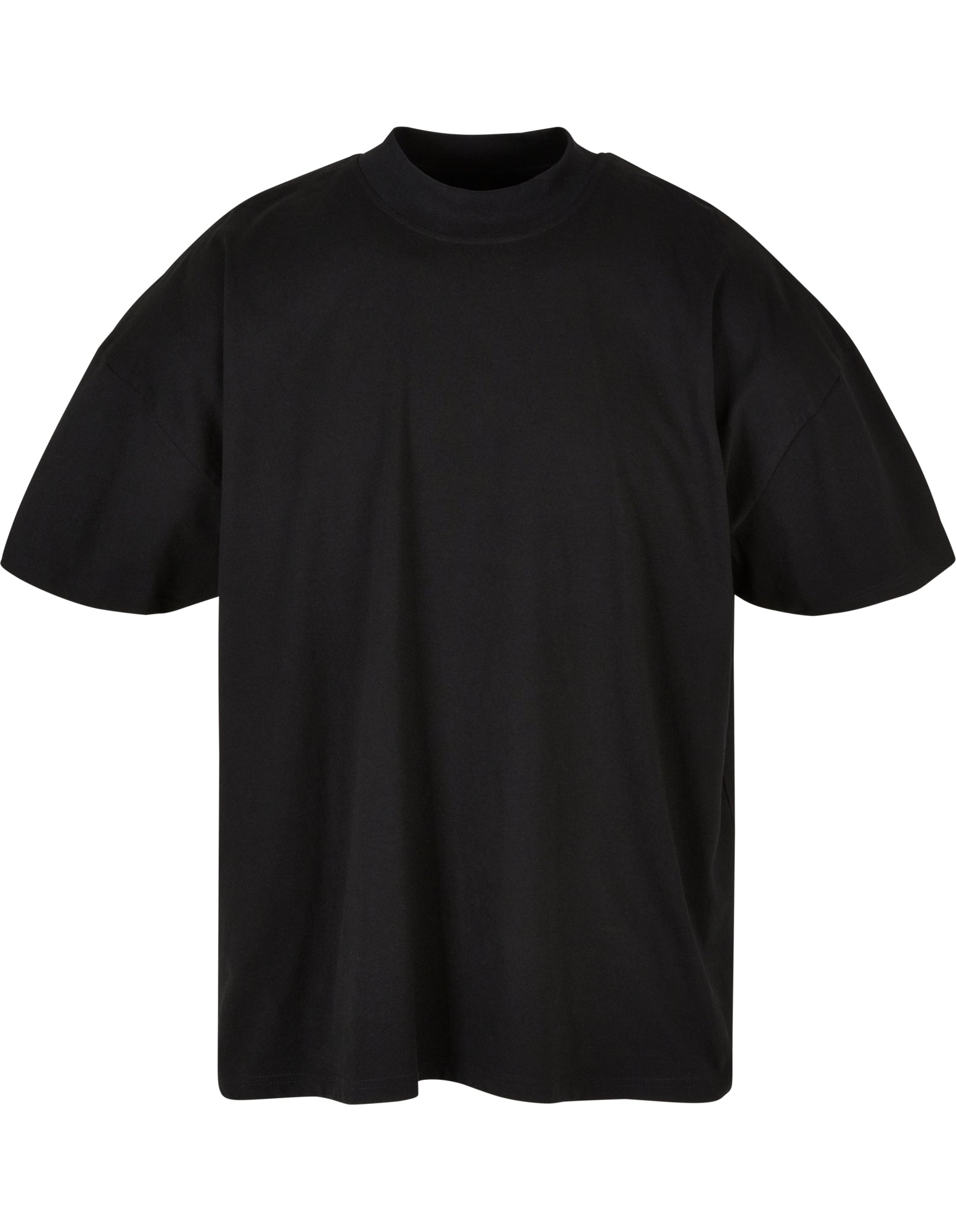 Shop T-shirt met "mock neck" kraag met je logo