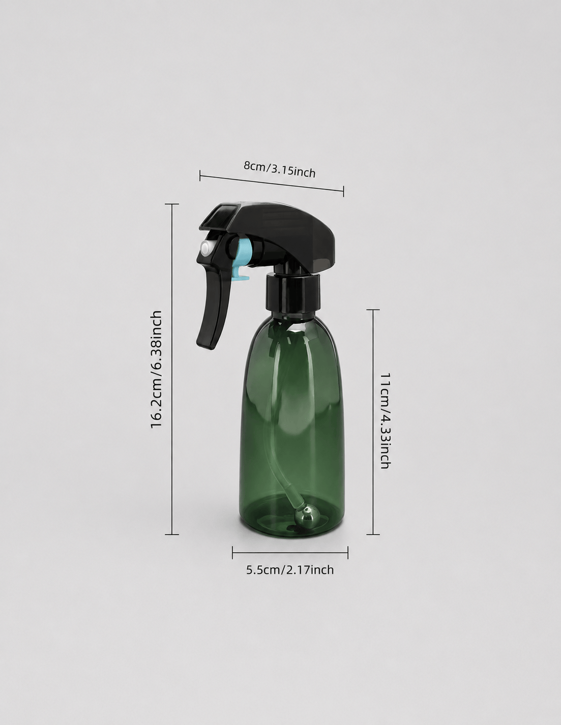 Wassersprühflasche Friseur 200ml – Vintage Sprühflasche Braun, Grün, Schwarz | JBS Retro Spray