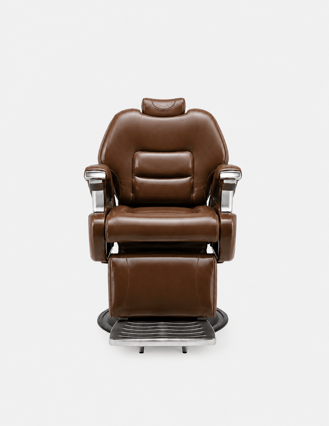 JBS e-Prestige 1.0 Braun (Hochglanz) — Vollelektrischer Barberstuhl & Friseurstuhl mit elektrischer Höhenverstellung, elektrischer Neigung & Memory-Funktion | Premium-Stuhl für Barbershop, Friseursalon & Studio