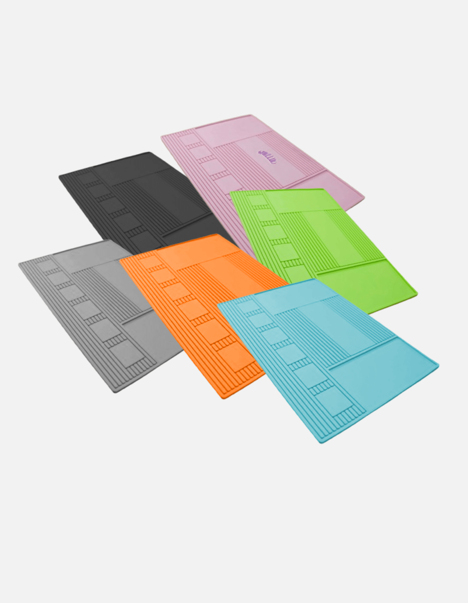 Workstation silicone clipper mat in 6 colors with or without magnets and your logo