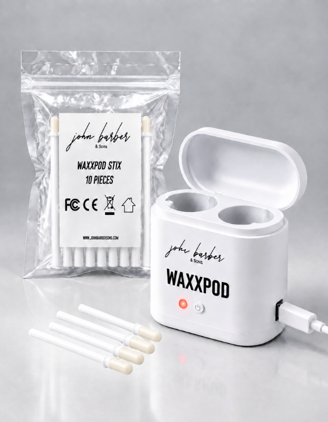 Removedor de Pêlos do Nariz e Ouvidos WaxxPod™ – Kit de Depilação USB com 24 Stix
