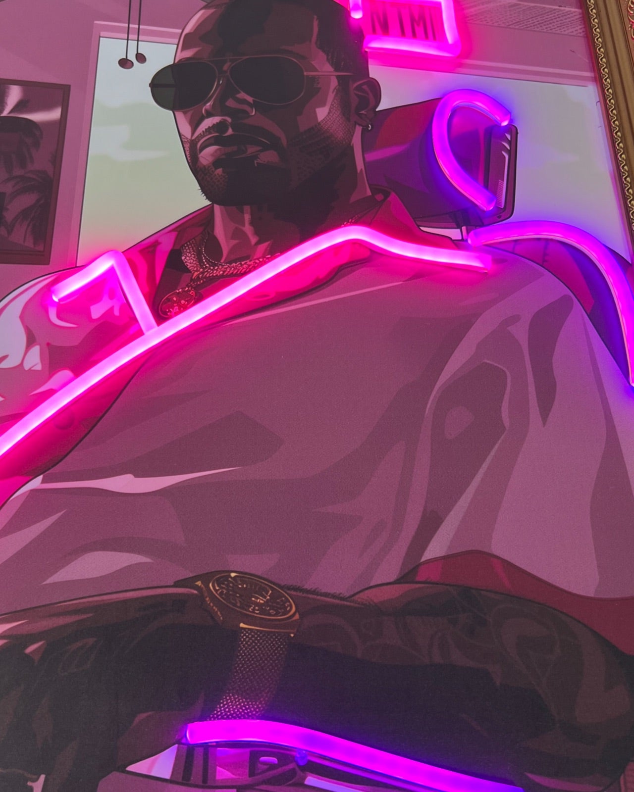 The Visionary - Vice City Vibes 1 / 50 Neon Art Gemälde