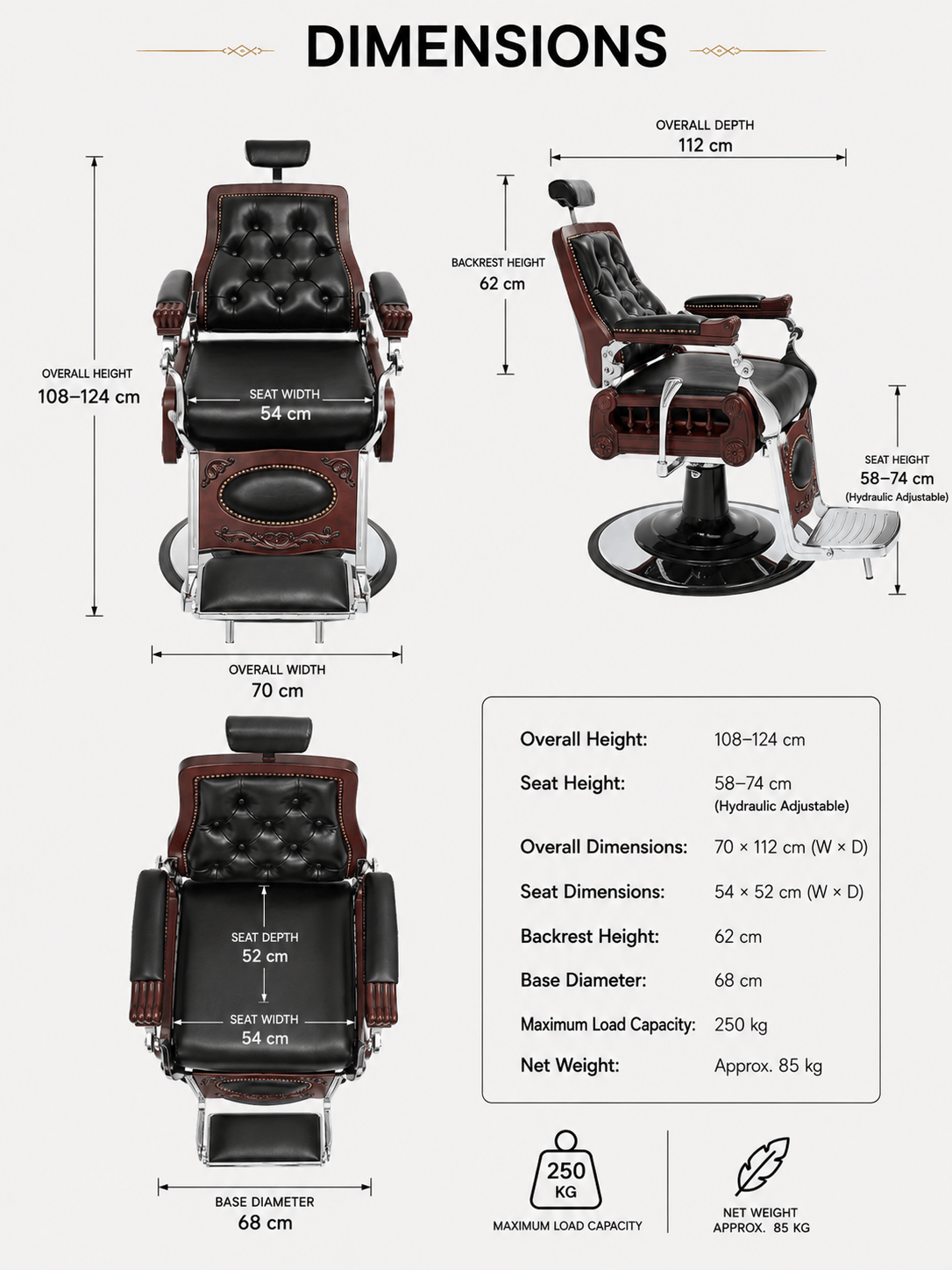 JBS Senator Schwarz dimensions