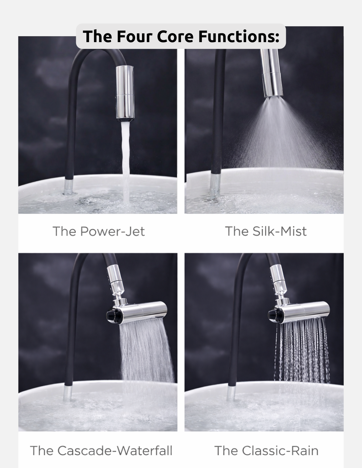 Universal 4-in-1 Head-Spa-Umrüst-Armatur