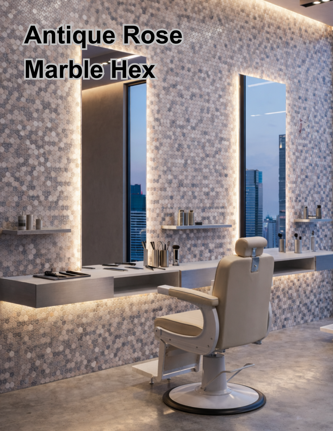 Dekorative, selbstklebende Metallwandfliesen für Friseursalons und Kosmetikstudios