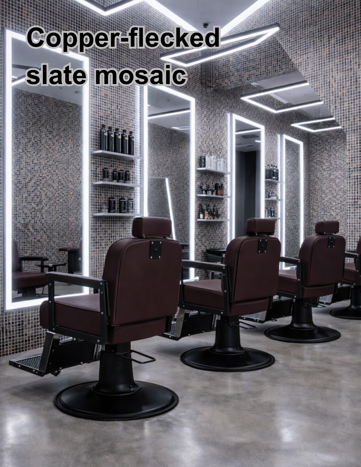 Dekorative, selbstklebende Metallwandfliesen für Friseursalons und Kosmetikstudios