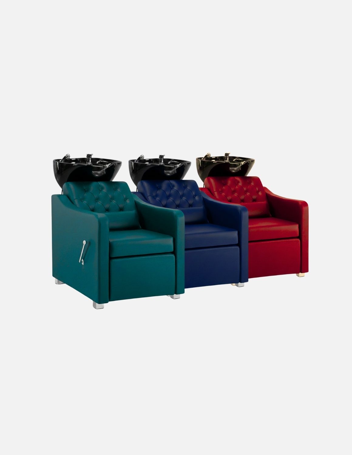 Stolica za pranje kose za frizere i brijače, stolica s naslonom za pranje, potpuno prilagodljiva u željenoj boji kože i umivaonika.