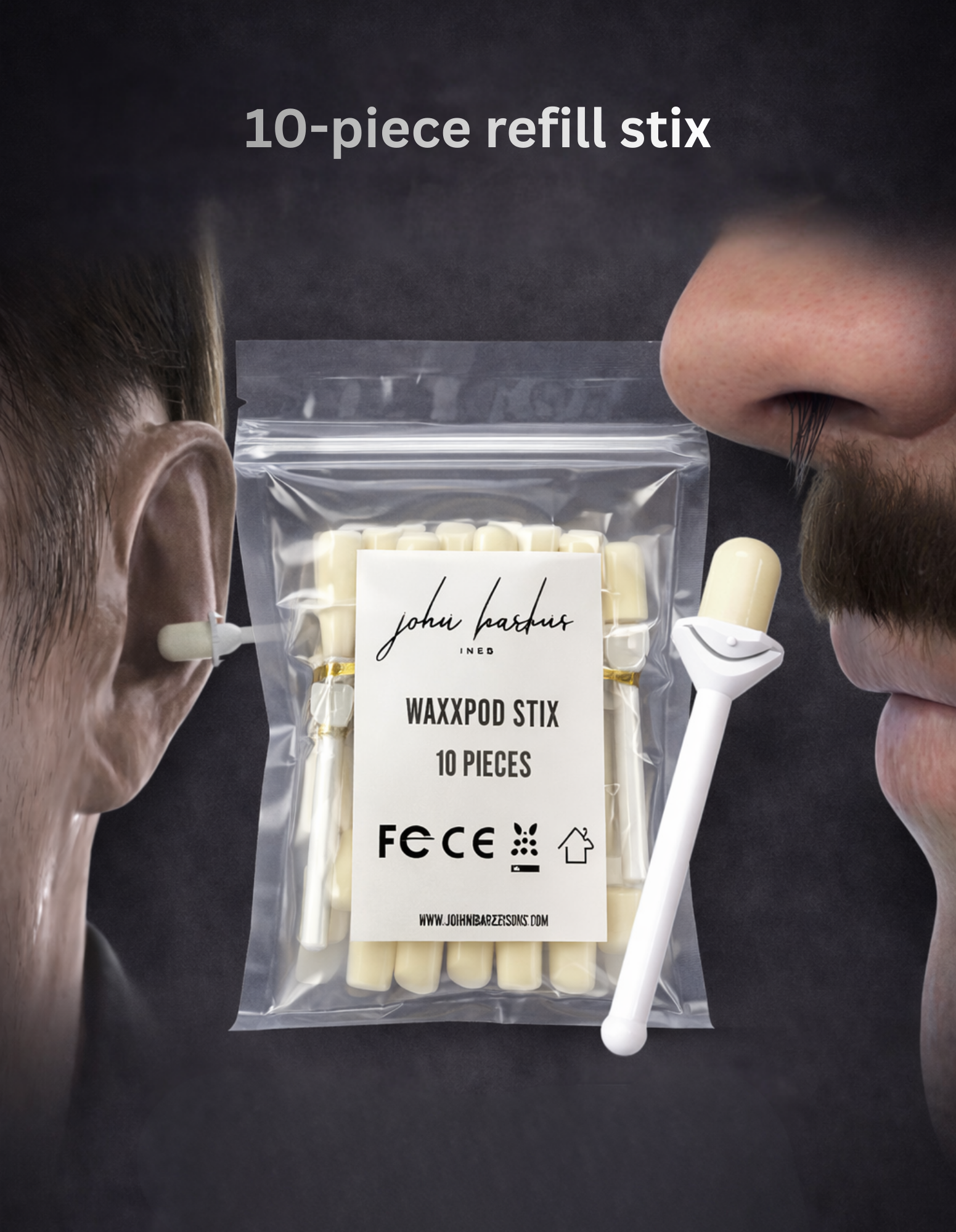 Waxx Stix™ Nachfüllpackung Sticks für WaxxPod™ – Saubere, präzise und mühelose Nasen- und Ohrenhaarentfernung