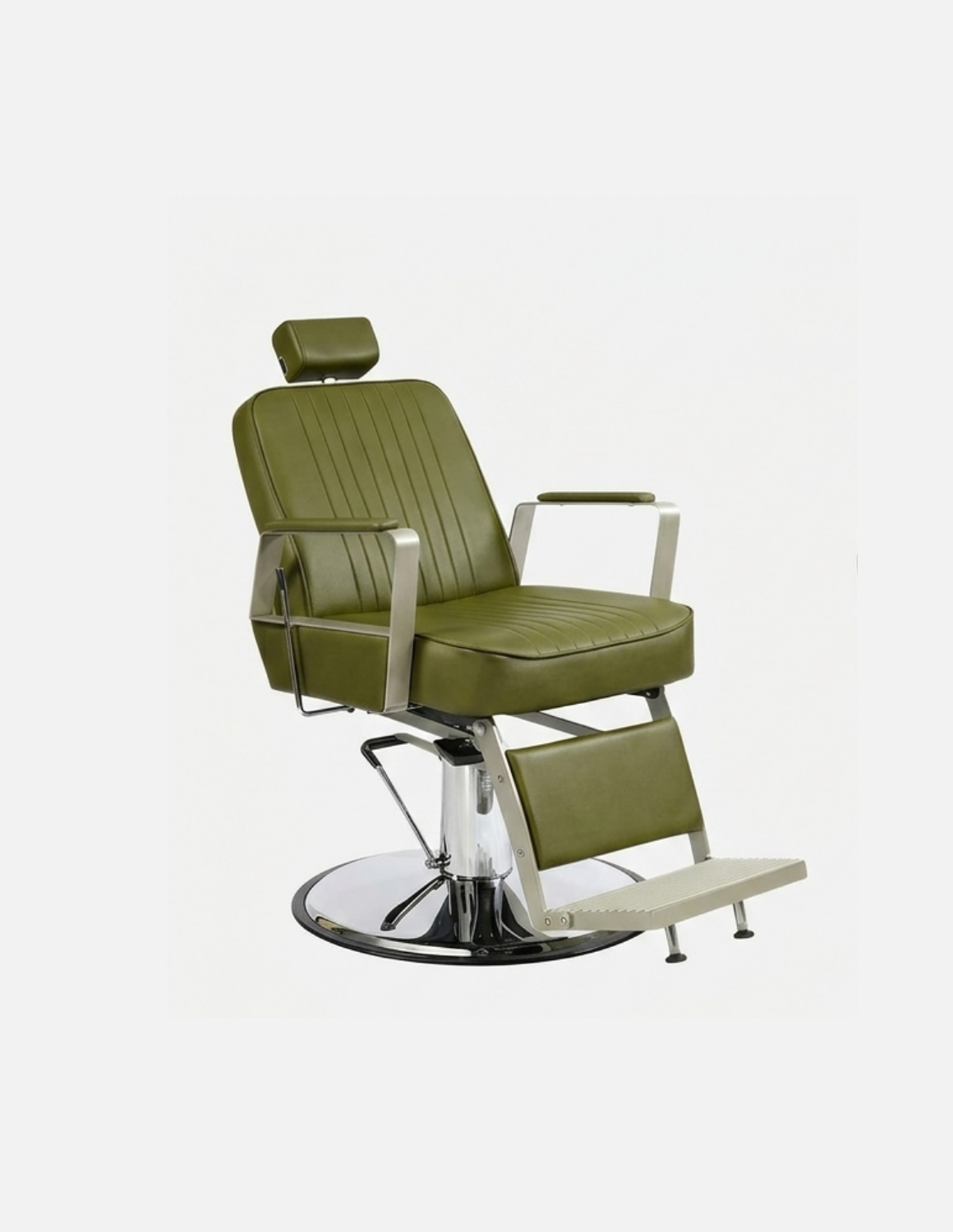 Plain Moosgrün Limited Edition Barberstuhl für Barbershop und Friseursalon Unisex