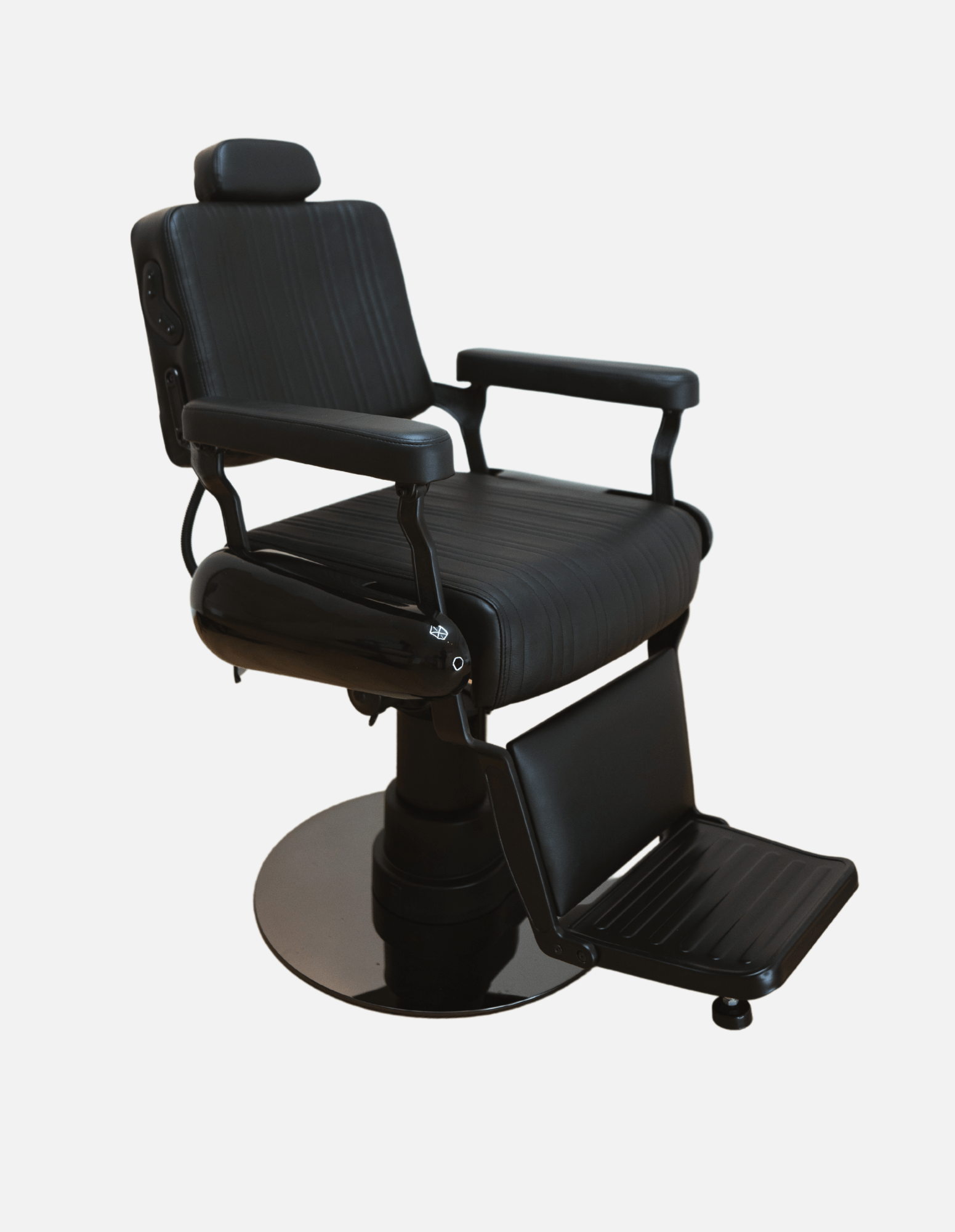 johnbarbersons New School Evolution Black Wireless electric bar stool with battery