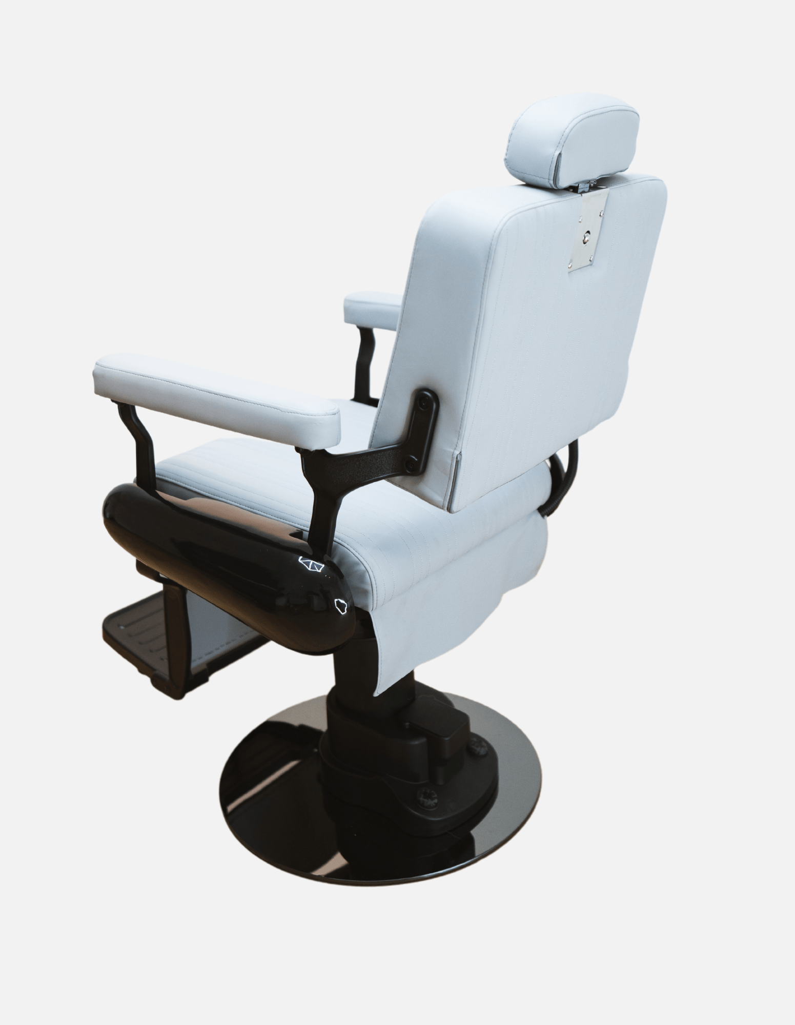 johnbarbersons New School Evolution Gray Wireless electric bar stool with battery