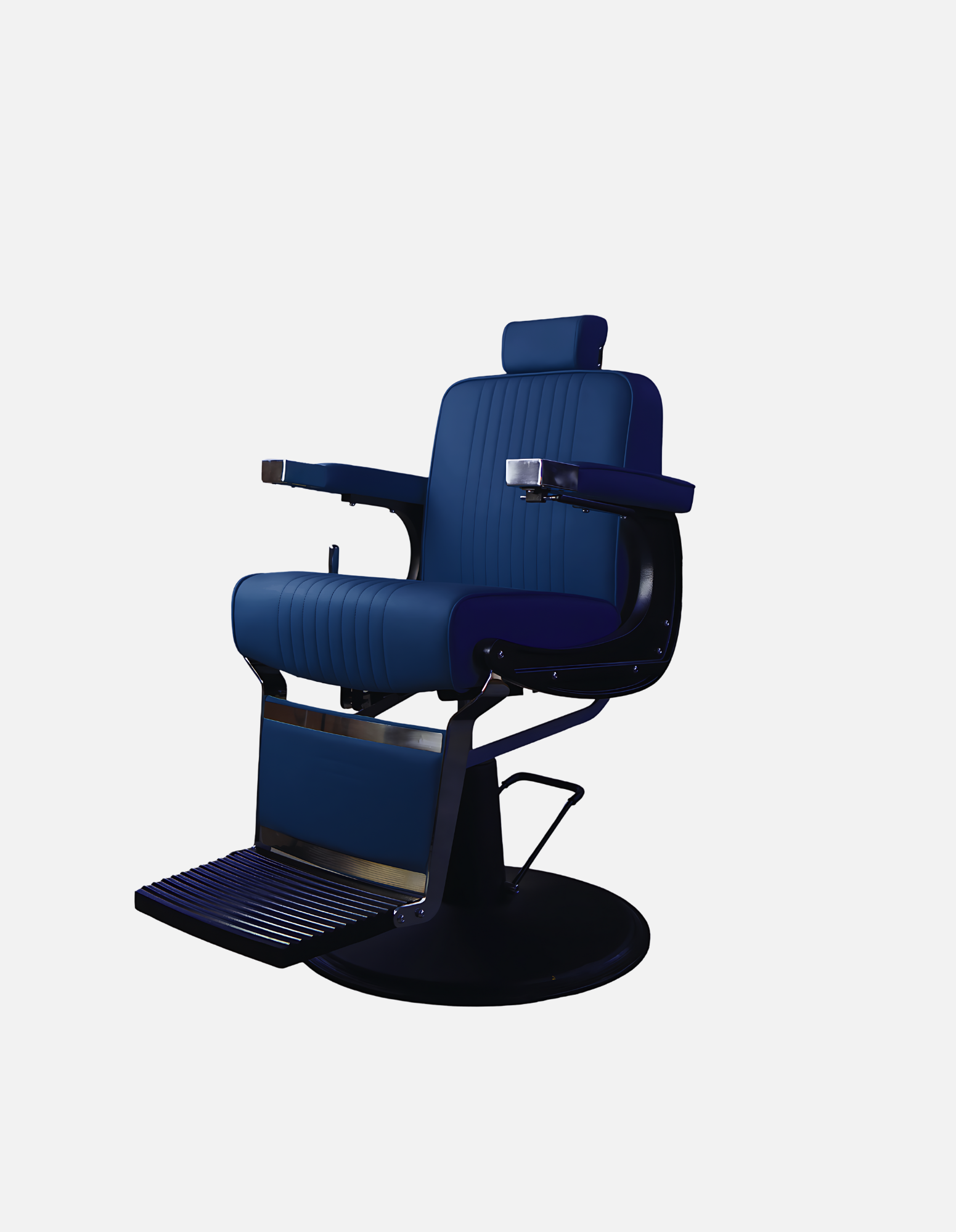 New School Barberstuhl Navy Blue – Friseurstuhl für Barbershop.