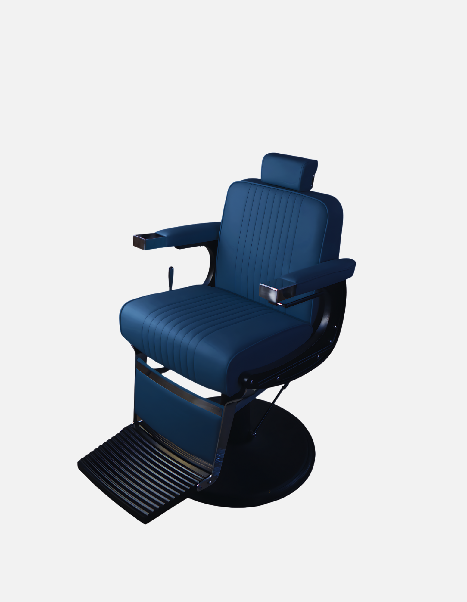 New School Barberstuhl Navy Blue – Friseurstuhl für Barbershop.