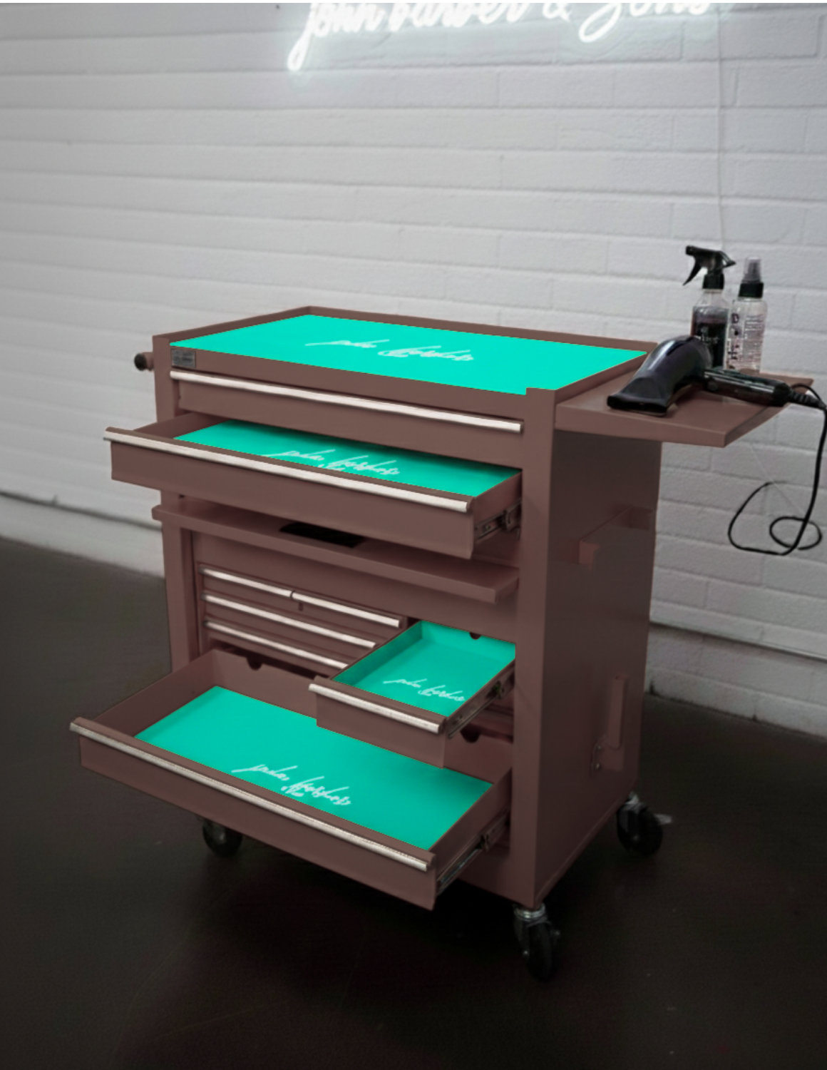 BARBER TROLLEY PRO – Κινητό καρότσι σε διάφορα χρώματα – Απολύμανση UV – Καρότσι κουρείου