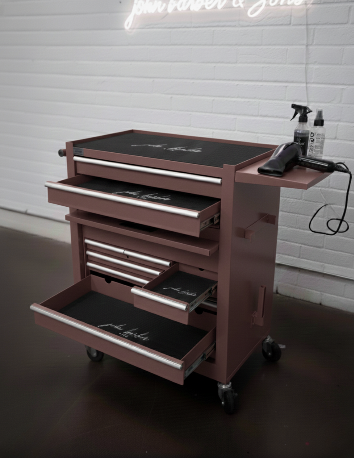 BARBER TROLLEY PRO – Κινητό καρότσι σε διάφορα χρώματα – Απολύμανση UV – Καρότσι κουρείου