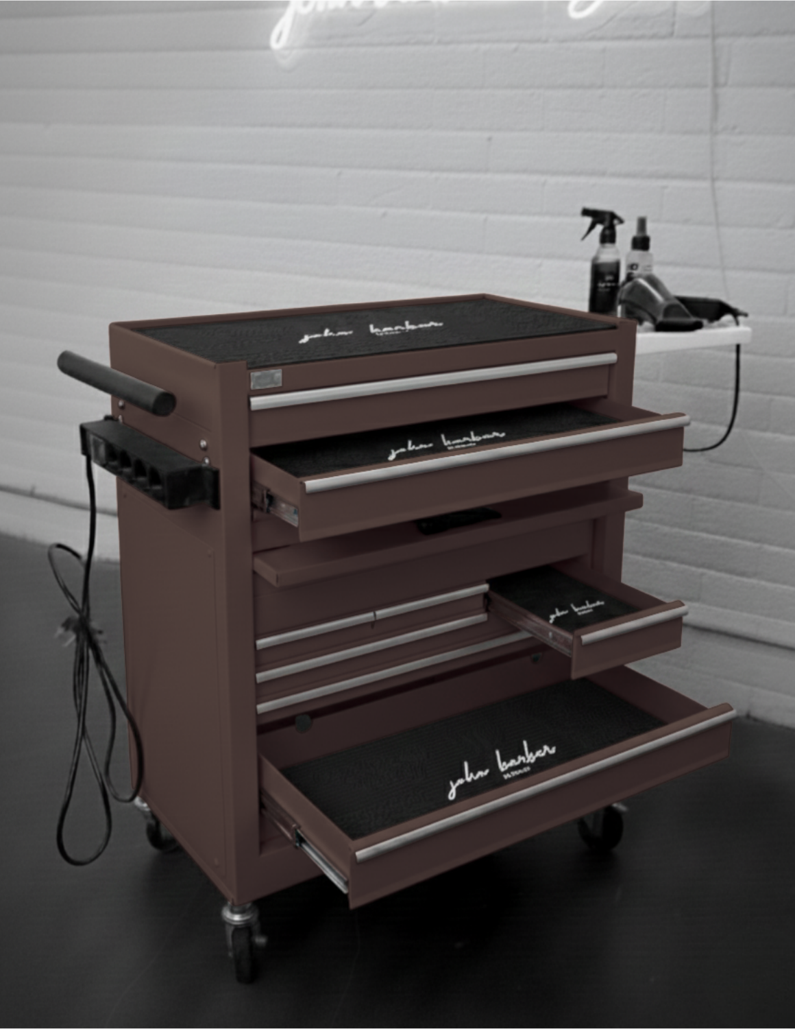 BARBER TROLLEY PRO – Κινητό καρότσι σε διάφορα χρώματα – Απολύμανση UV – Καρότσι κουρείου