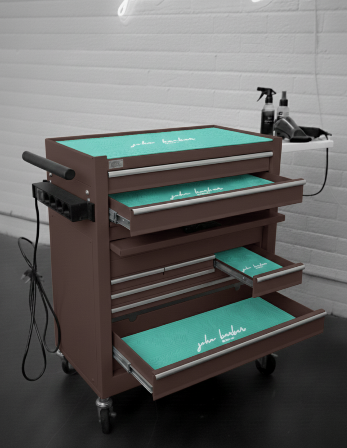 BARBER TROLLEY PRO – Κινητό καρότσι σε διάφορα χρώματα – Απολύμανση UV – Καρότσι κουρείου