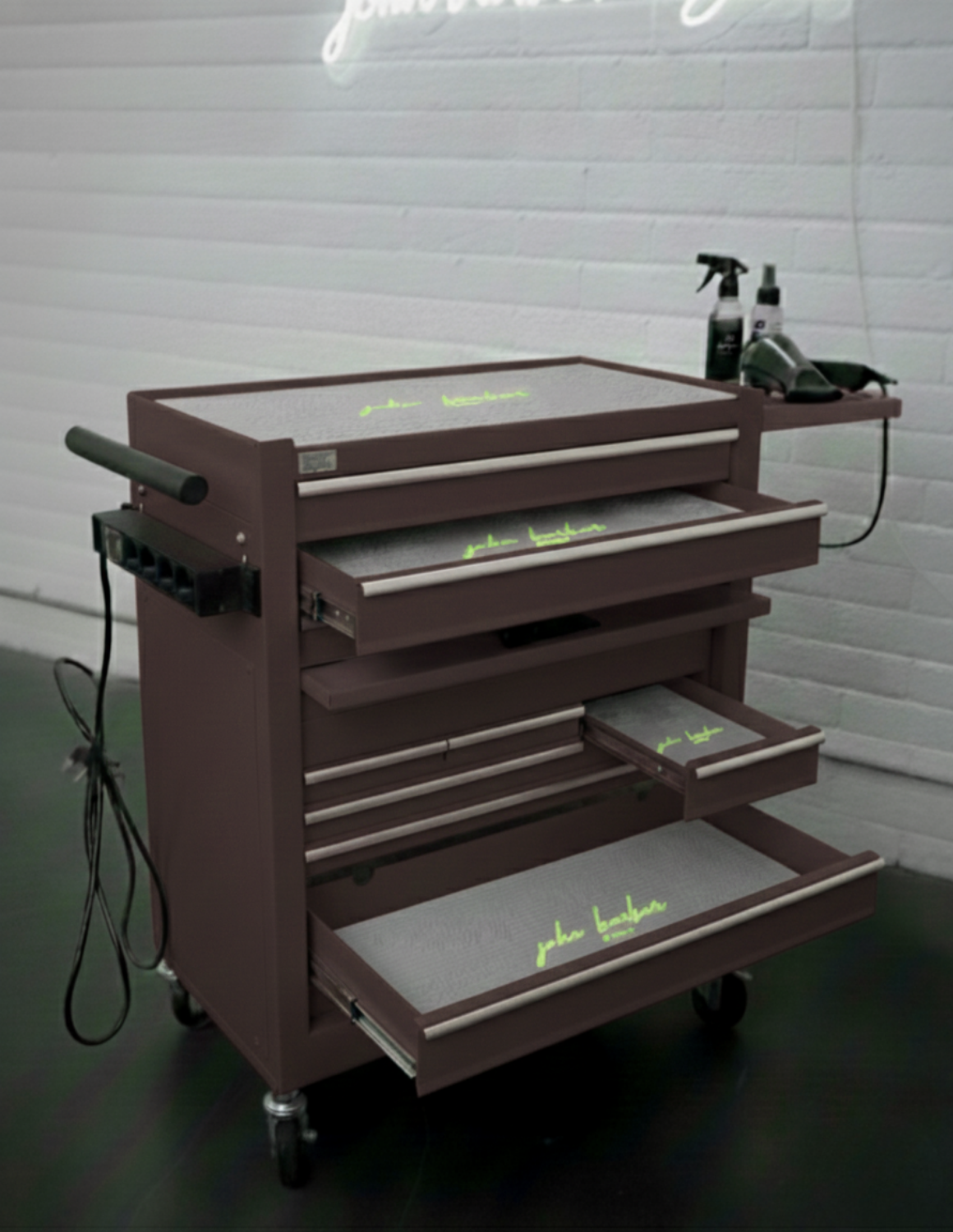 BARBER TROLLEY PRO – Κινητό καρότσι σε διάφορα χρώματα – Απολύμανση UV – Καρότσι κουρείου